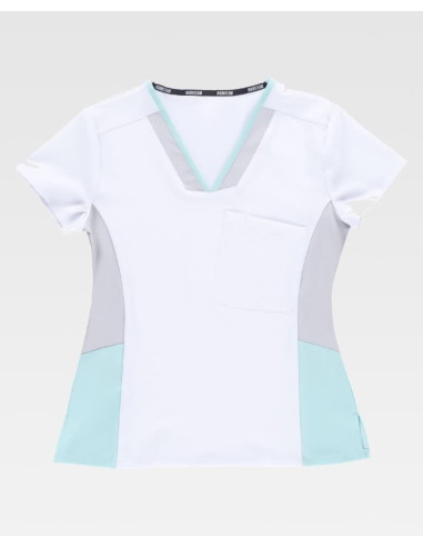 Casaca de mujer elástica y combinada B6951