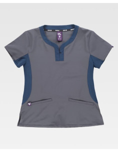 Casaca de mujer elástica y combinada B6954