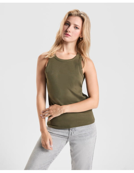 Camiseta de mujer canalé Dribe