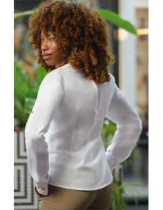 Blusa estilo lino con fuelle en la espalda 2