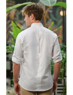 Camisa estilo lino con fuelle en la espalda 2