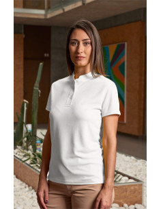 Polo señora cuello mao, manga corta , Coolmax