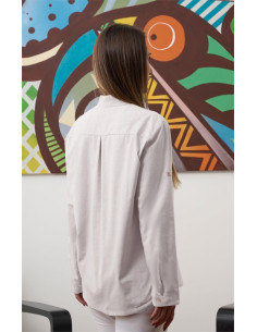 Polera unisex oversize efecto lino 2