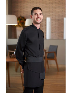 Delantal corto, diseño elegante, bolsillo oculto