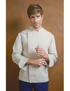Chaqueta cocina microfibra y espalda nido abeja