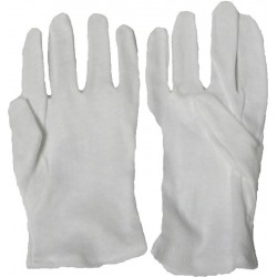 Guantes blancos de algodón