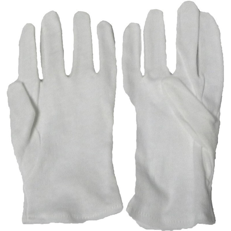 Guantes blancos de algodón