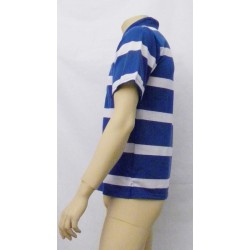 Polo a rayas blanco y azul 2