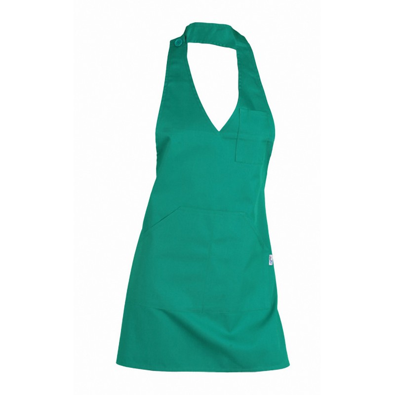 Delantal mujer cuello pico con escote 182