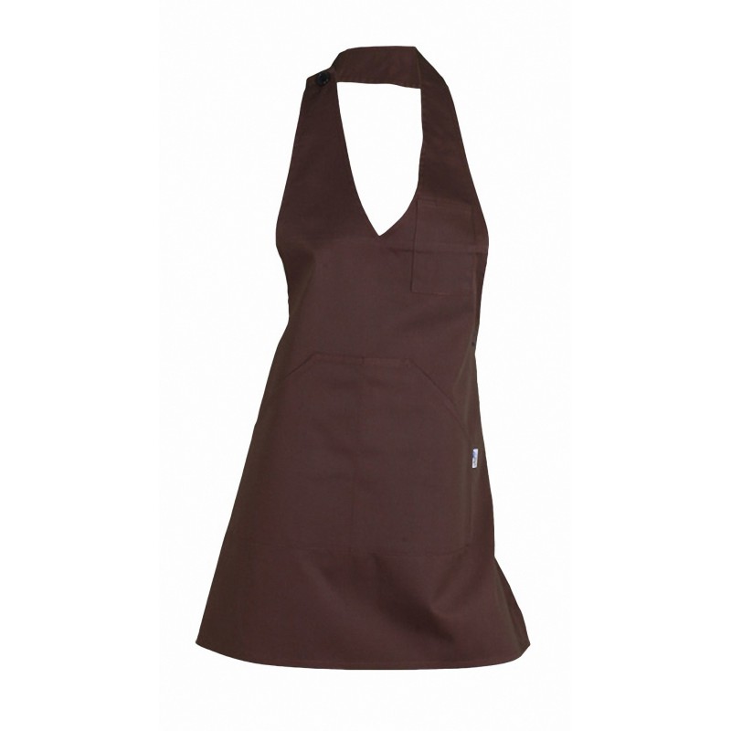 Delantal mujer cuello pico con escote 182