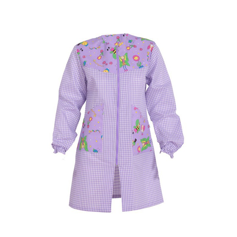 Bata colegial estampada 5908