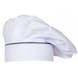 Gorro seta blanco con vivo marino 2