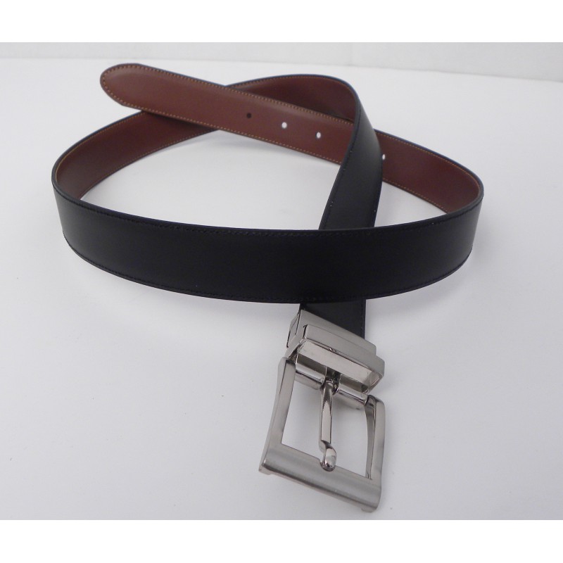 Cinturón reversible de piel