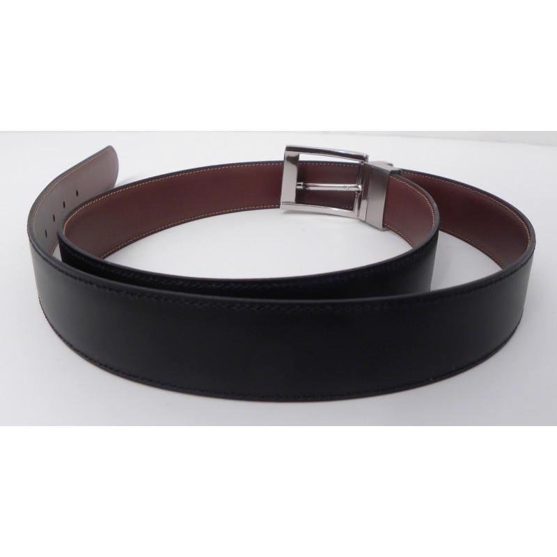 Cinturón reversible de piel