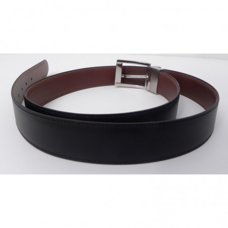 Cinturón reversible de piel