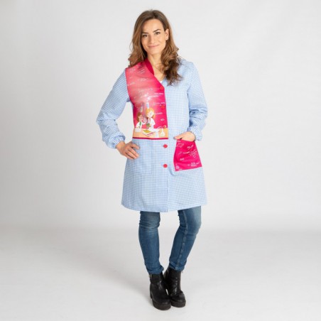 Bata colegial mujer ciencia