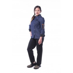 Chaquetilla de mujer denim al punto 2