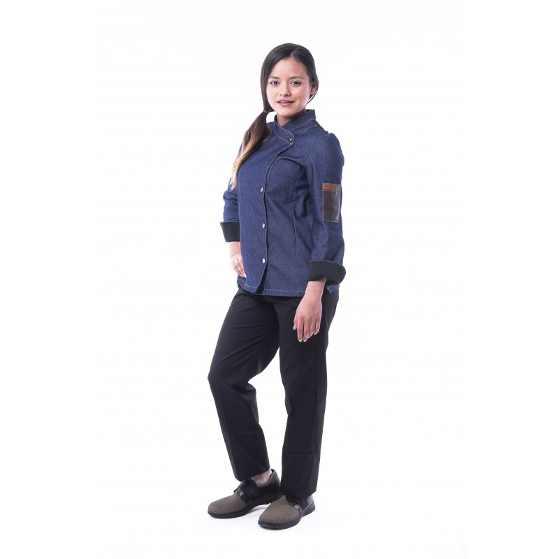 Chaquetilla de mujer denim al punto