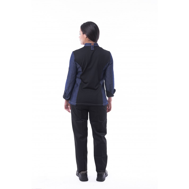 Chaquetilla de mujer denim al punto