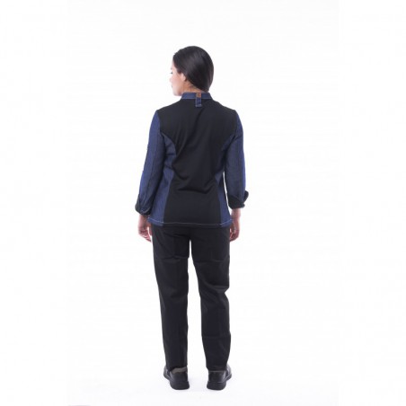 Chaquetilla de mujer denim al punto