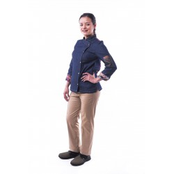 Chaquetilla de mujer denim al punto fusión 2