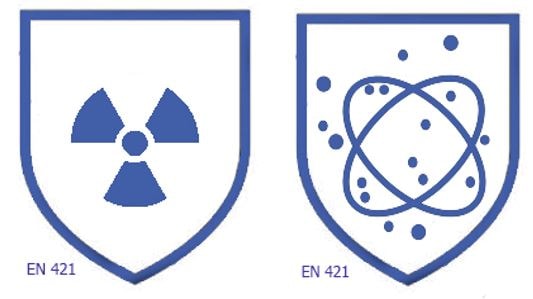 Guantes protección contra radiaciones ionizantes y contaminación radiactiva